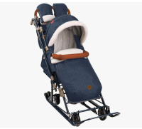 Санки-коляска детские NIKA Ника Детям НД7-8К/1 СИНИЙ В ЕЛОЧКУ Санки-коляска детские NIKA Ника Детям НД7-8К/1 СИНИЙ В ЕЛОЧКУ